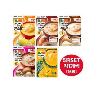 보노컵스프 5종set 10개/콘2+어니언2+크림2+버섯2+단호박2/간편식사/무배, 63g, 1개