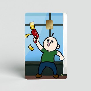 빵빵이 카드스티커 1+1 리무버블 신용 체크 교통 꾸미기, S(스몰), 1개, FLEX 빵빵이