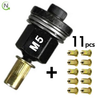 블랙불 너트 리벳 팝너트11p 어댑터 M5세트 수동 아답터 리벳건 리베팅 리벳팅 리베터기, 1세트