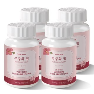 세품품 무궁화 정 추출물 식약청인증 600mg, 4개, 60정