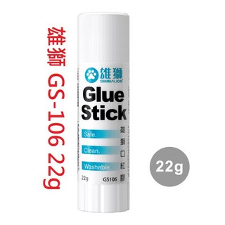 【文具通】PLUS 普樂士 Tombow 蜻蜓 3M Pentel UHU 雄獅 成功 口紅膠 黏膠 L201006, 1個, 雄獅 GS-106 22g