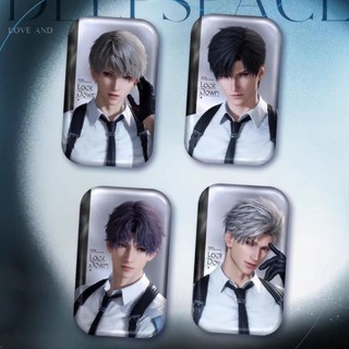 新款周邊 爆款游戲周邊戀與深空心影瞬間系列方形馬口鐵吧唧徽章, 1個, 心影瞬間,秦徹