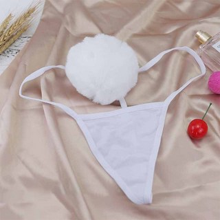 Gaoria 兔尾巴丁字褲, 兔尾巴丁字褲-白