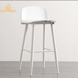 北歐創意酒吧椅家用簡約時尚高腳吧台桌吧台凳輕奢網紅彩色吧椅吧凳, 白色75坐高, 1個