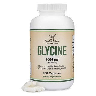 Double Wood Glycine 1000mg 膠囊, 300錠, 1個