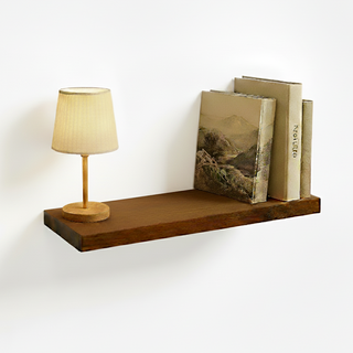 멀바우 원목 인테리어 벽걸이 무지주 벽선반, 1단