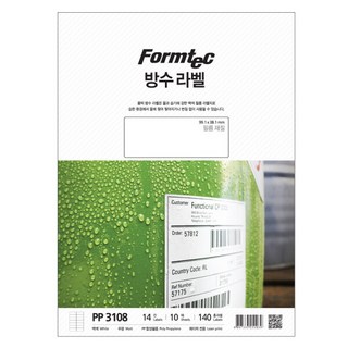 폼텍 PP-3108 방수보호용 필름라벨 (14단 10매), 폼텍 라벨 용지, PP-3108 (14단)