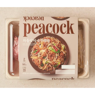 피코크 차돌박이 숙주볶음 냉장 밀키트 수량, 1개, 582g