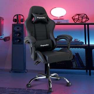 電腦椅傢用電競椅可躺舒適賽車椅人體工學辦公椅遊戲競技椅子, 黑色聯動扶手可躺135度+鋼製腳（推薦）