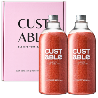 커스터블 퍼퓸 배쓰 솔트 소금 입욕제, 오렌지, 2개, 1.1kg