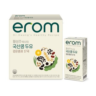 황성주박사의 검은콩과 17곡 국산콩 두유 190ml 16팩