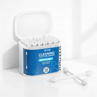 수린 프리미엄 반려동물 방울형 안전 면봉 소형 대형, 2세트, 110개입