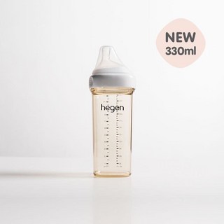 hegen 金色奇蹟 PPSU多功能方圓型寬口奶瓶 單入/雙瓶組, 金色, 330ml, 1個