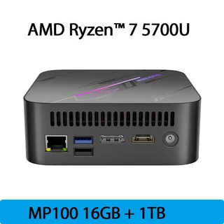 월드 프리미어 블랙뷰 MP100 미니 PC AMD R7 5825U 8코어 16스레드 16GB/32GB DDR4 SSD 컴퓨터, 01 AMD Processor, 01 EU, 03 16GB 1TB