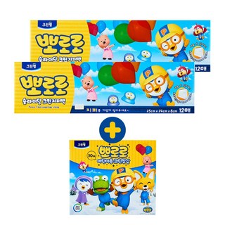 크린랩 뽀로로 슬라이딩 지퍼백 소형 / 대형+뽀로로 어린이 장갑 증정, 대(L), 1세트, 24개