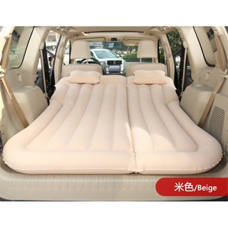 立雅小舖 汽車SUV充氣床 休旅車車載氣墊床 轎車後排露營旅行床墊LY0073, 米色