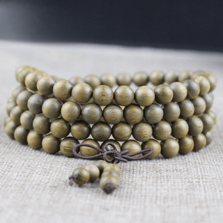 108염주 108배 소원성취 행운 불교목걸이 부적 합격 경면주사 행운팔찌, 6mm, 녹단목, 1개