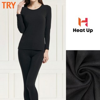 TRY 부드럽고 따뜻한 여성 발열내복 중기모 상하의세트