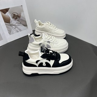 熊貓圓頭厚底小白鞋 新款 Chic 大頭麵包學生校園板鞋