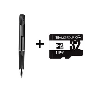 四方館 隱藏式鏡頭插卡筆型錄影筆 (加碼送筆芯*5支) 160分鐘電力升級版 錄音筆 針孔攝影機, 1套, W8(加購32G記憶卡)