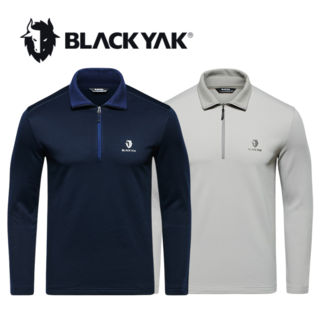 [매장발송] 블랙야크 남성 긴팔티 카라티 반집업 티셔츠 가을 겨울 기모 보온 등산복 상의 폴로 출근 작업 일상복