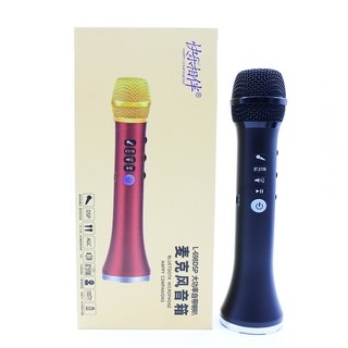 快樂相伴手掌k歌麥克風 無線TWS串聯 車載ktv藍牙卡拉ok手機K歌神器, 單支 睿智黑 三個月保固 超過保固一樣有在維修, L-698DSP