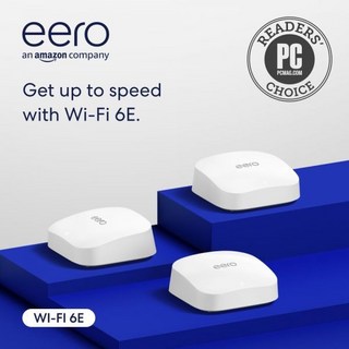 Amazon eero Pro 6E 메시 와이파이 시스템최신 모델 - 최대 2.5Gbps의 인터넷 요금제 6000평방피트의 커버리지 100개 이상의 디바이스 연결 3팩 지원, 3-pack_without eero Plus