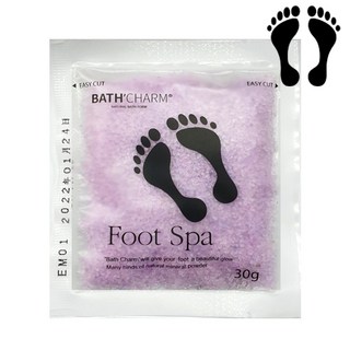 바스참 풋스파 사해소금 족욕제 30g X 1개 일회용 족욕기 네일샵 빠른출고, 풋스파-03 라벤더