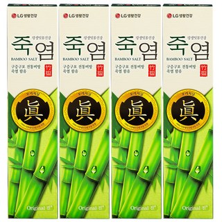 LG생활건강 죽염 오리지날 진 치약 160g 4개