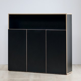 브루노 모어 3단 E0 오픈수납장 800 1200 높은 수납장, 브루노 모어 블랙 1200 3단 오픈