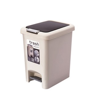 雙開垃圾桶-大容量靜音緩降分類垃圾筒 簡約時尚居家必備, 米黃