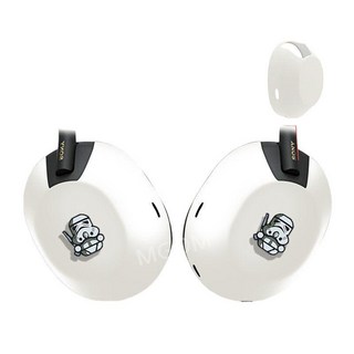 SONY 헤드폰 보호 호환 WH-1000XM6 XM5이어캡 커버 실리콘 무선 헤드셋 이어컵, 아이보리(병정), 1개