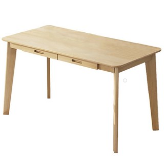 AOTTO 北歐風實木桌腳書桌 電腦桌 工作桌 化妝桌 辦公桌, 雙抽