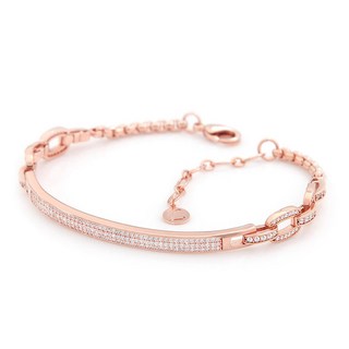 女性半環迴紋針鍊閃亮時尚Gloria手鍊 14kgp JR438 + 附盒