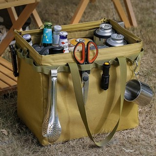 캠핑 우유박스 오픈형폴딩 리빙 미니카고박스, 카키