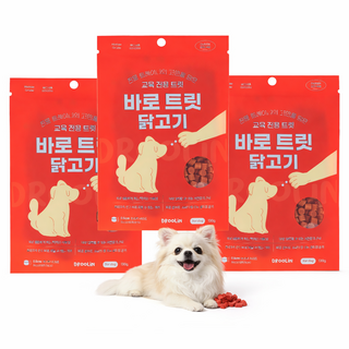 드룰린 바로트릿 강아지 노즈워크 저칼로리 교육 훈련용 설채현 간식 닭고기 130g, 3개, 바로트릿 닭고기