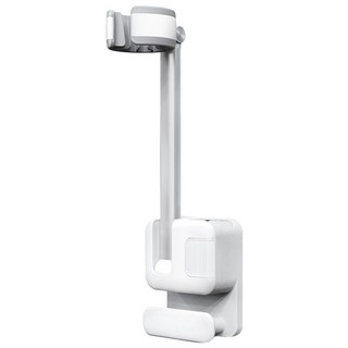 FANCY LIFE 懶人吹風機架, 免釘無痕, 兼容收納, 可調60度, 1個, 質感白