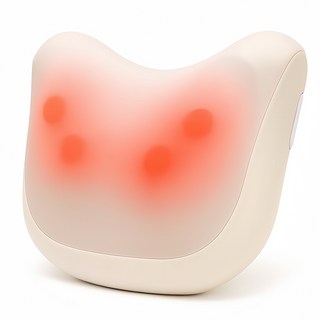 바이유 다용도 온열 마사지 베개 전신 안마기 어깨 목 허리 다리 마사지기 무선 휴대용 가정용 차량용 사무용 릴렉스 쿠션형 마사지 베개, 아이보리, AX156