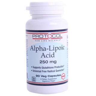 Protocol For Life Balance Alpha硫辛酸無麩質素食膠囊 250mg, 90顆, 1罐