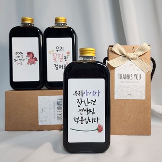 어린이집선생님 설날 추석 스승의날 라벨링 더치커피 선물세트, 3세트, 설날 250ml