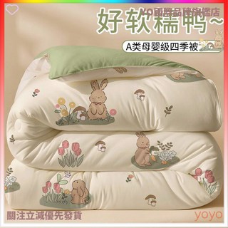 田中保暖 機洗冬被 韓國被子 宿舍單人學生可機洗秋冬新款四季通用棉被被芯保暖, [去過北極的小狗],180x220cm[白鴿春秋被約4斤]