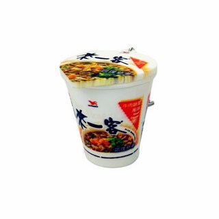 肥婆奶奶 微縮食玩鑰匙圈 仿真泡麵 鑰匙圈吊飾 滿漢大餐 來一客 辛拉麵 包包吊飾 鑰匙扣 娃娃機批發 生日禮物 維力, 1個, 來一客-綠色, 綠色