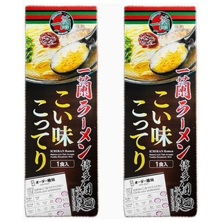 일본 이치란 라멘 하카타 세면 스트레이트 코이아지 콧테리 1인분 2상자, 2개