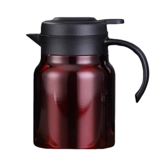 1500ml 紅色保溫壺 - 智能測溫陶瓷內膽, 酒紅色, 1個, 1.5L