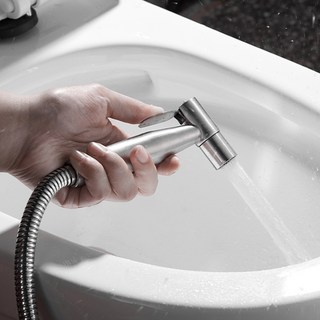 장바9니 초강력 욕실워터건 화장실 변기청소 샤워호스세트, 메탈, 1세트