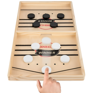 순발력 강화 슬링퍽 우드 슈팅 보드게임, 1세트, 우드색