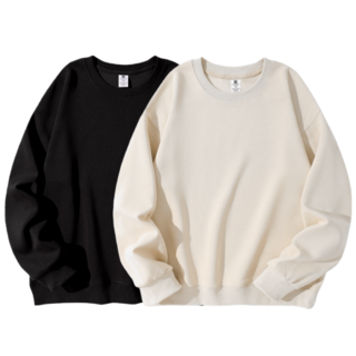 1+1 남자 면 오버핏 빅사이즈 맨투맨 긴팔티 남여공용 2장 세트