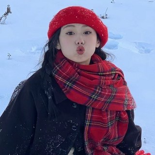 精選好物 冬日新年聖誕圍巾 女生男生聖誕交換禮物實用 復古羊絨針織防風披肩 新年學生圍脖頸圍 聖誕節 送女朋友的禮物