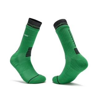 LIFEBEAT假兩件籃球運動襪, 1個, 綠色