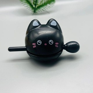 解壓小木魚擺件 療癒系情緒小物 辦公桌療癒小物, 1個, 木魚-黑貓